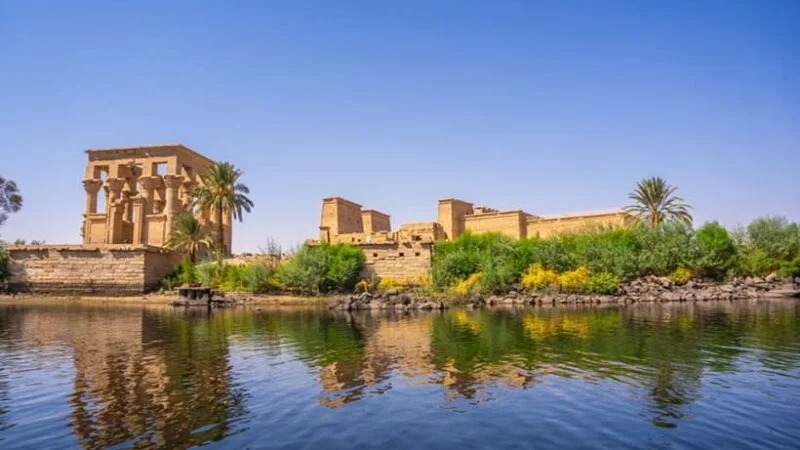 Philae Tempel, Staudamm und die Steinbrüche von Assuan